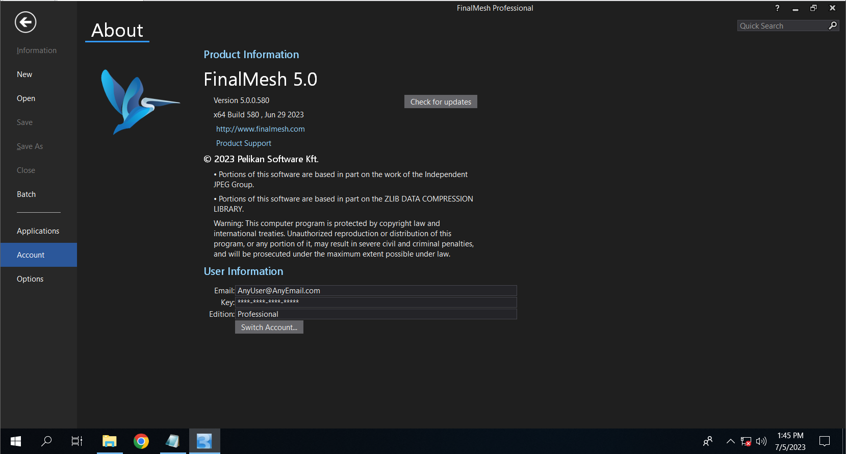 Working with FinalMesh Professional 5.0.0.580 full license