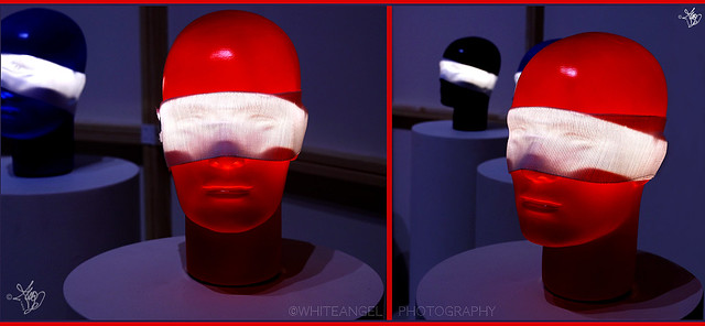Milano Design Week - Blindfold heads installation by Artist Sculptor Corrado Levi. Ph. diptych by #WhiteANGEL #LimitEdition