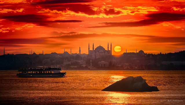 Istanbul sunset - Overland 1985