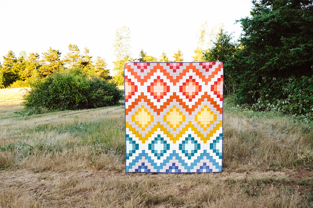 The Stella Quilt Pattern in Pure Solids - Kitchen Table Quilting