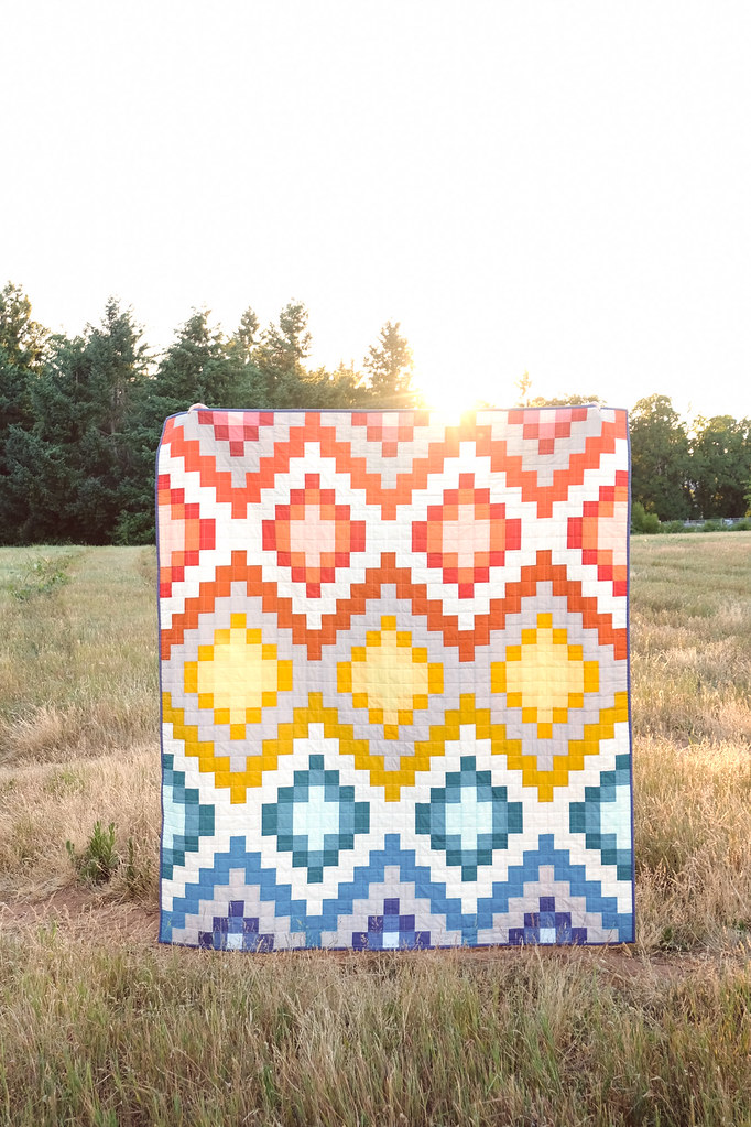 The Stella Quilt Pattern in Pure Solids - Kitchen Table Quilting