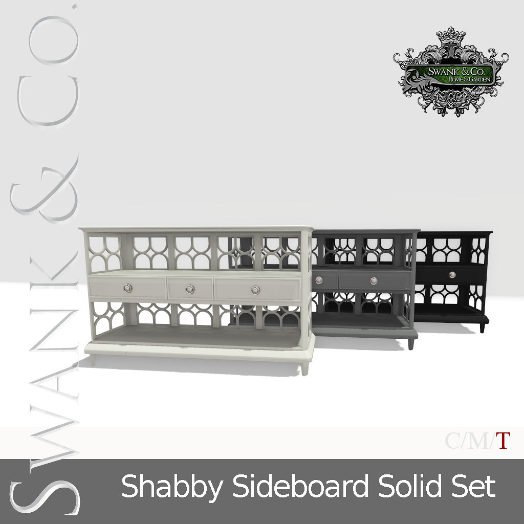 Swank & Co Shabby Sideboard Solid Set