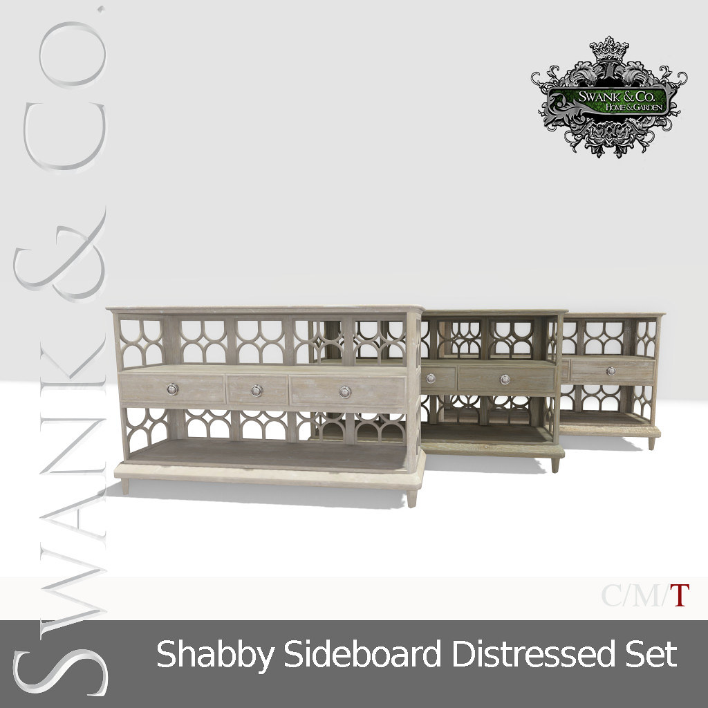 Swank & Co Shabby Sideboard Distressed Set