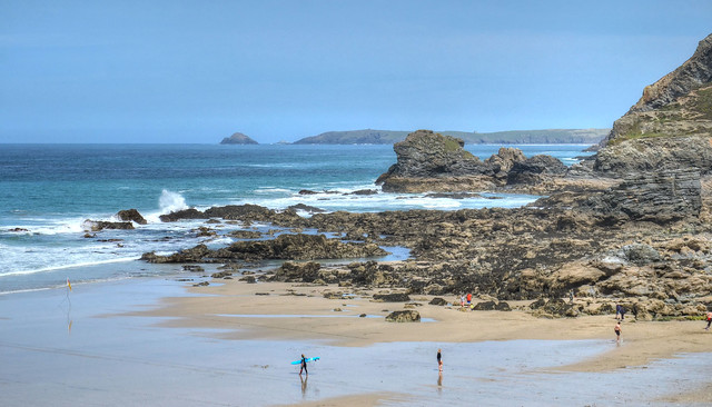 Low tide at Trevaunance Cove, North Cornwall