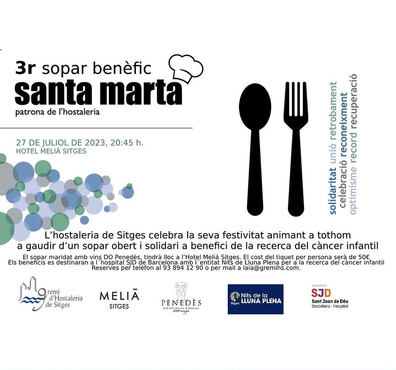 Cena benéfica Santa Marta Sitges 2023