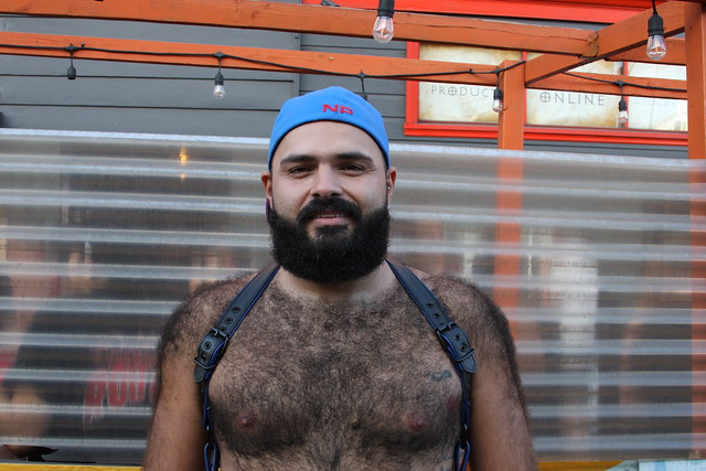 HOT DAMN ! ~ SUPER HAIRY MAN !!  photographed by ADDA DADA ! ~  FOLSOM STREET FAIR 2022 !  (safe photograph)