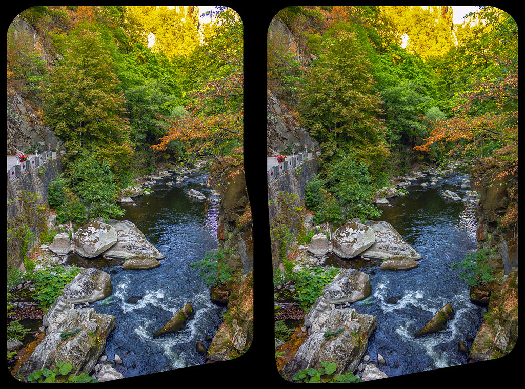 Bode river 3-D / CrossView / Stereoscopy