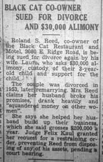 2023-07-09. 1955-01-20 Gazette, Black Cat Co-Owner Sued for Divorce and $30,000 Alimony