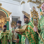 9 июля 2023, Божественная литургия в Богоявленском соборе Нило-Столобенской пустыни (Селигер)