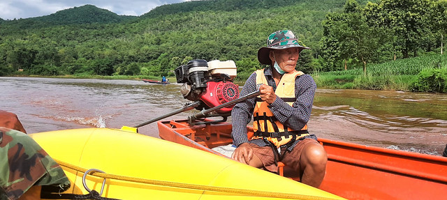 Our boatman brings us back after whitewater rafting