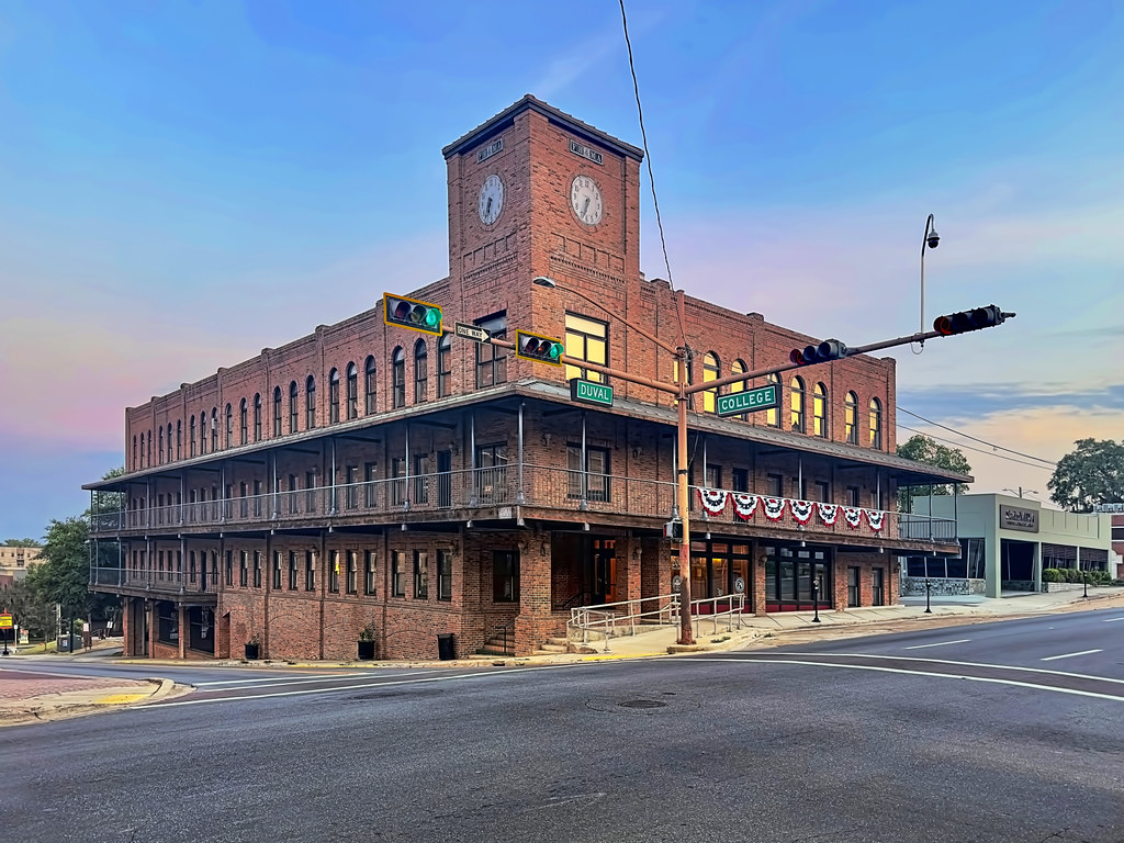 Clock Building, 200 West College Avenue, Tallahassee, Leon County, Florida, USA / Built: 1989 / Floors: 3 + Basement / Typical Floor Size: 10,000 SF / Building Size: 27,897 SF. / Building Class: B / Exterior Wall: Brick / Building Type: Commercial Office