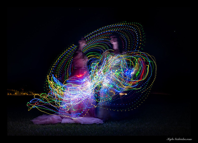Kristy and Zoe - Light Painting