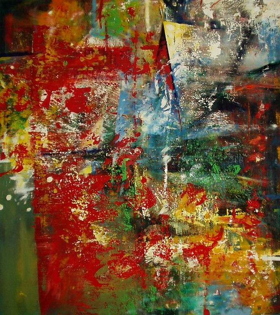 abstract composition,  180 x120 cm, oil on canvas, 1995