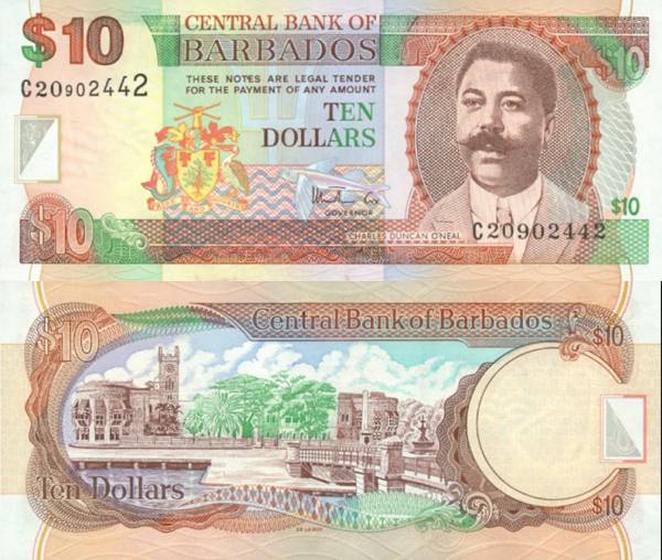 Barbados p56 10 Dollars 1999