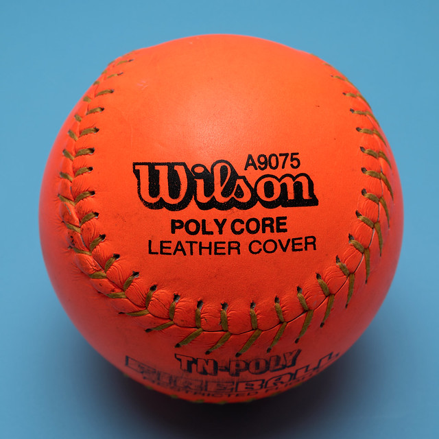 an orange softball (in Explore)