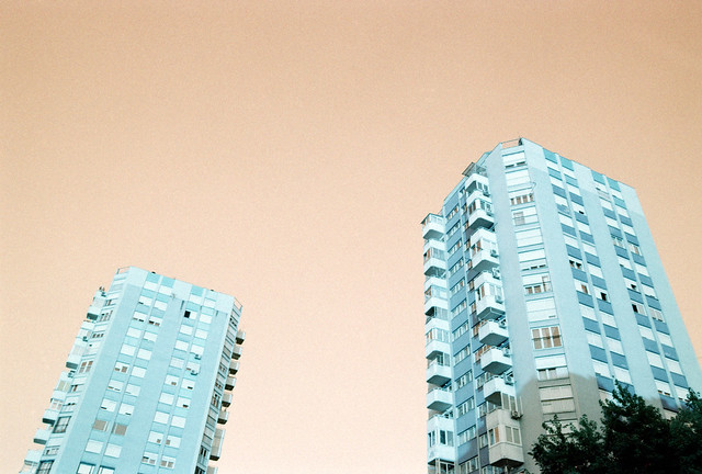 Unfamiliar sight: apartment towers