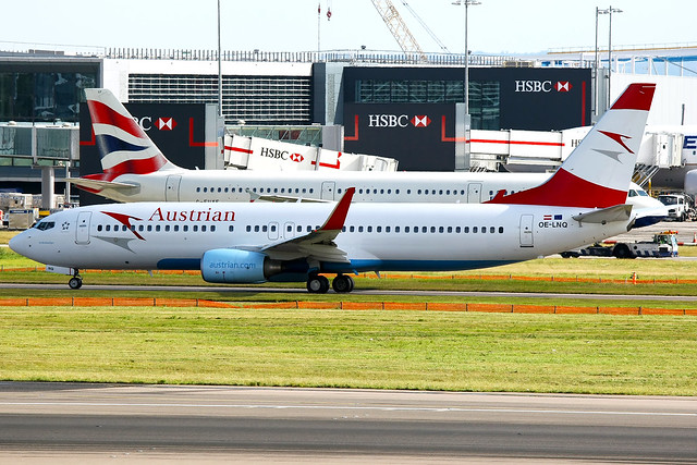 Austrian Airlines | Boeing 737-800 | OE-LNQ | London Heathrow