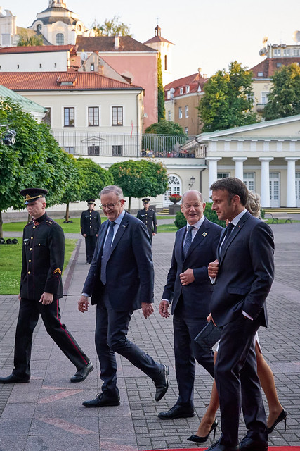 11.07.2023. Ministru prezidents Krišjānis Kariņš piedalās Lietuvas prezidenta oficiālajās vakariņās Nato samita Viļņā ietvaros.