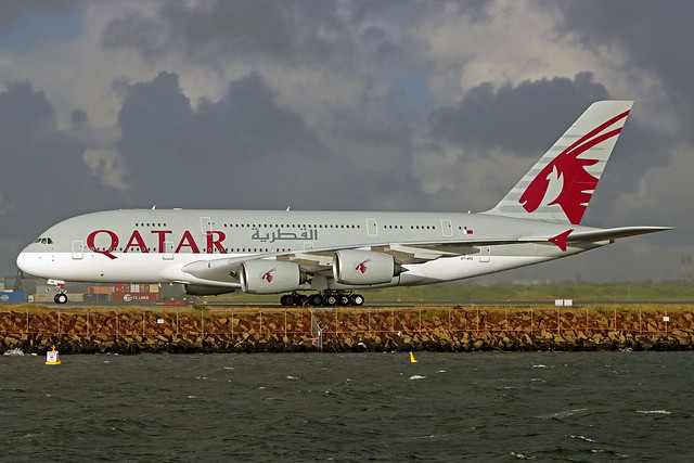 Qatar Airways Airbus A380-861 A7-APE SYD 13-04-23