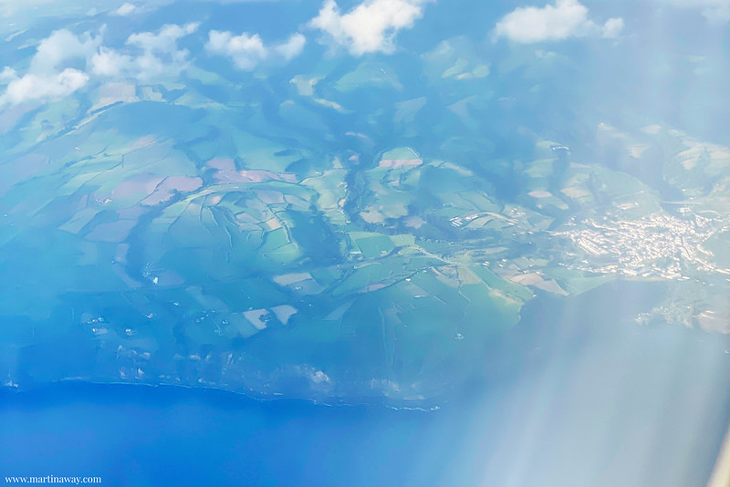 São Miguel from the plane