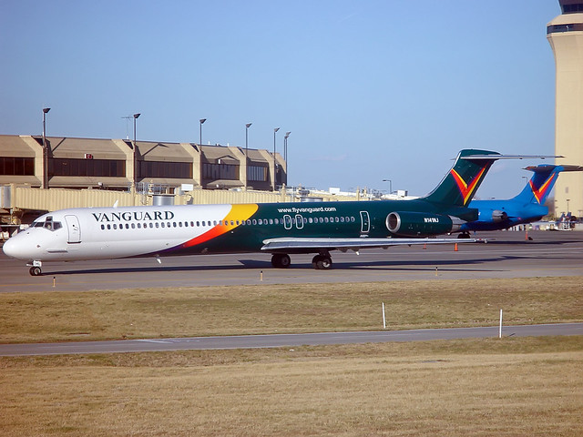 N141NJ - McDonnell Douglas MD-83 - Vanguard Airlines  - KMCI - Mar 2002