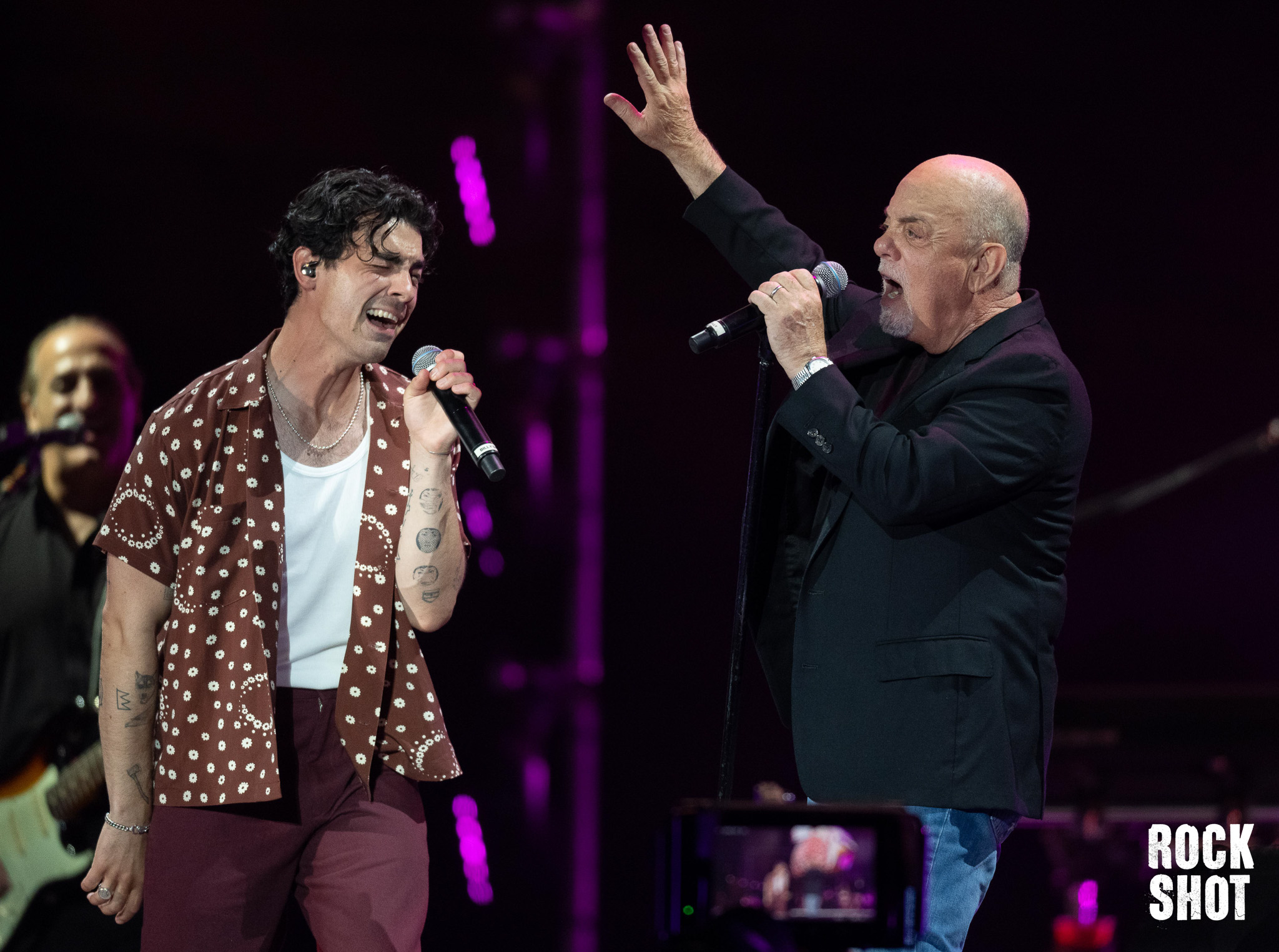 Joe Jonas and Billy Joel perform on stage on Day 8 of American Express Presents BST Hyde Park on July 7, 2023 in London, United, Kingdom. (Photo by Dave Hogan/Hogan Media/Shutterstock)