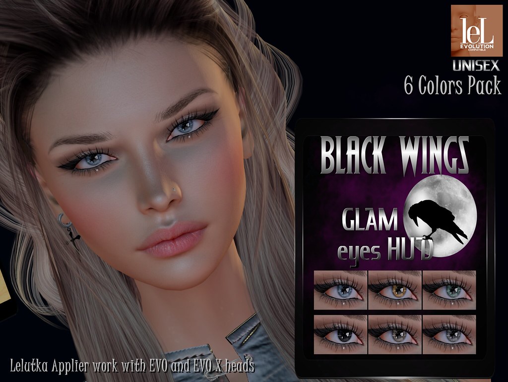 BLACK WINGS-GLAM EYES 6 COLORS
