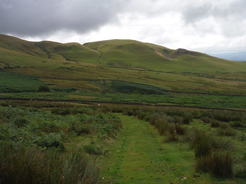 Undulating hillside SWC Walk 414 - Cross Fell and Great Dun Fell (Langwathby to Appleby)