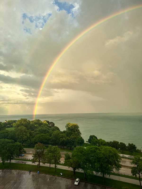 Second rainbow at Promontory Point