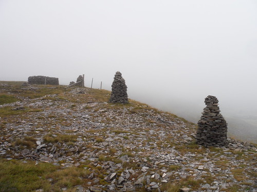 Conical stone cairns at High White Scar on Wild Boar Fell SWC Walk 416 - Wild Boar Fell (Garsdale to Kirkby Stephen)