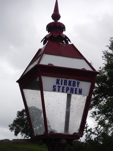 Lamp at Kirkby Stephen Station SWC Walk 416 - Wild Boar Fell (Garsdale to Kirkby Stephen)