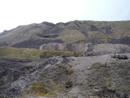 Scars of intense mining activity in Scordale: spoil heaps, levels, tramways SWC Walk 415 - High Cup Nick (Appleby-in-Westmoreland Circular) [Extension via Warcop Range and Scordale]
