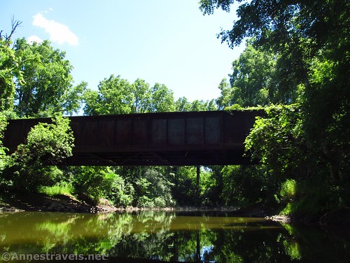The Lehigh Valley Trail Bridge over Honeoye Creek south of Rochester, New York