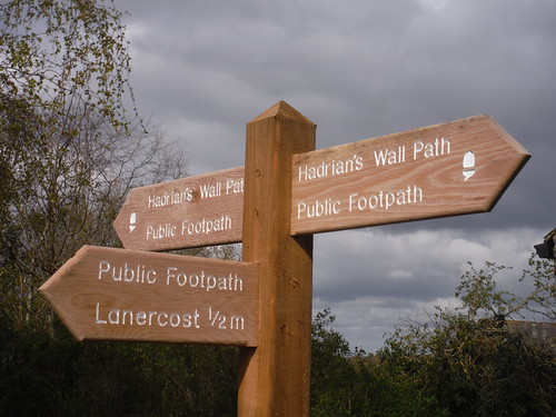 Hadrian's Wall Path signpsot at Haytongate/Lanercost Turnoff SWC Walk 413 - Hadrian's Wall Path Core Section (Lanercost to Halton Chesters)