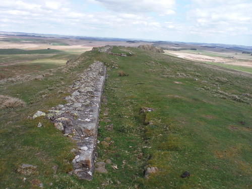 Easterly view along Sewingshields Crags SWC Walk 413 - Hadrian's Wall Path Core Section (Lanercost to Halton Chesters)