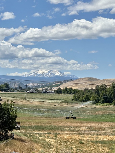 Mt. Hood view from Balch Hotel in Dufur, Oregon.