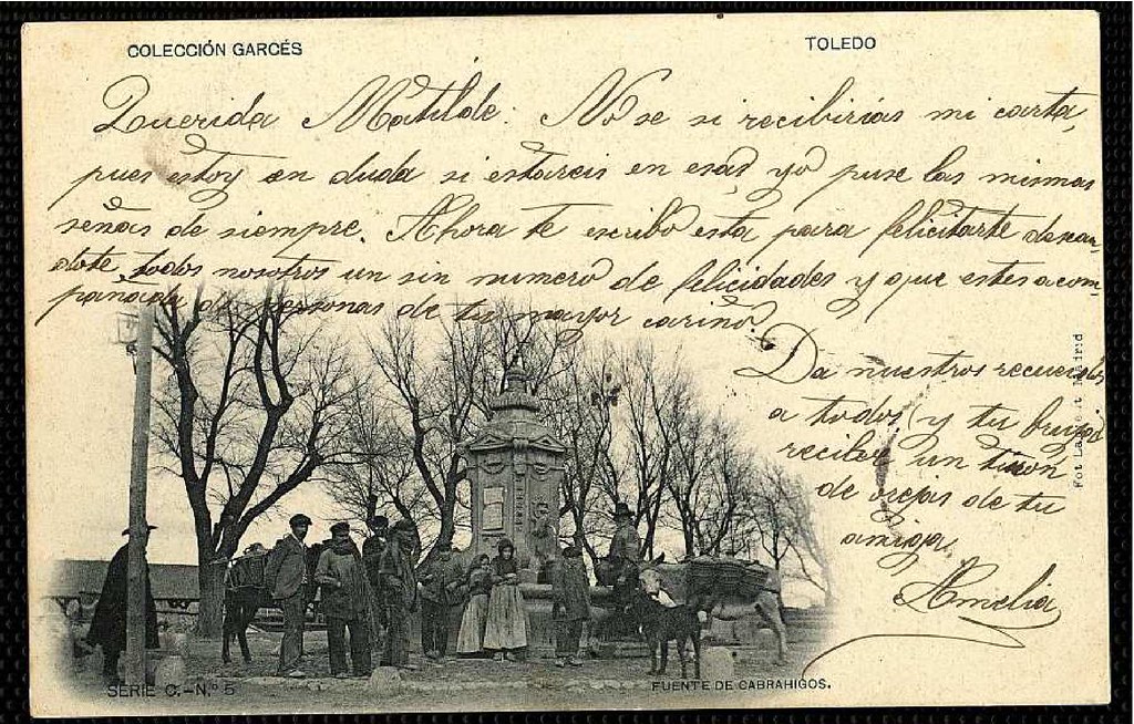 Toledo-Fuente de Cabrahigos. Fototipia Laurent. Archivo Municipal de Toledo, signatura P-1636