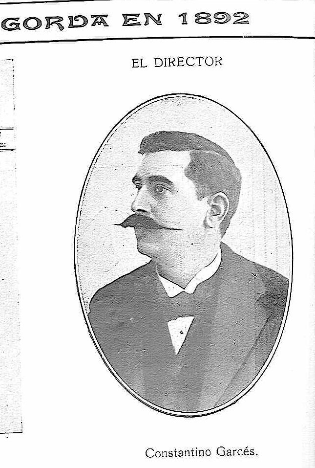 Constantino Garcés en 1892 cuando fundó La Campana Gorda en Toledo