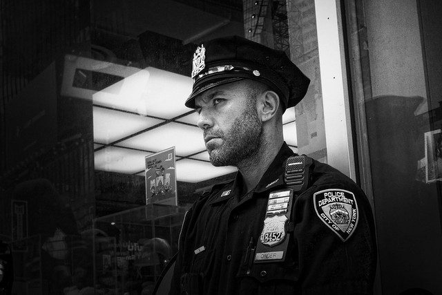 Face of the City Vigilant Cop - Times Square