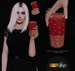 Strawberry bubble tea by ChicChica 75 lindens for Saturday Sale