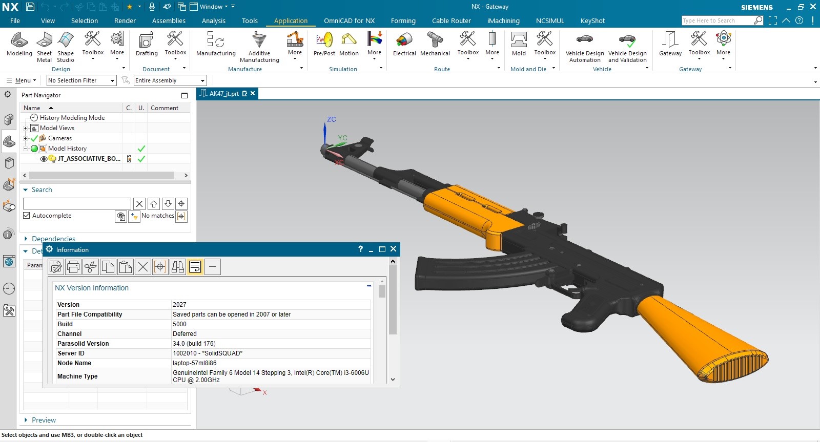 Working with Siemens NX 2027 Build 5000 full license