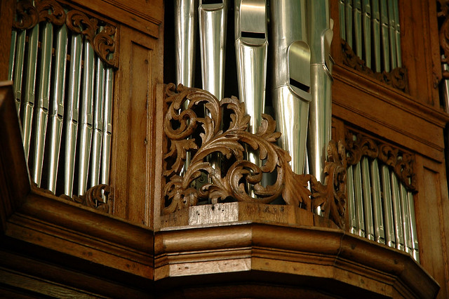 Pieterburen, Groningen, Petruskerk, organ façade, detail