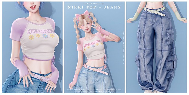 {HIME*DREAM} Nikki Top + Jeans @ Kustom9 (24 HR GIVEAWAY) CLOSED