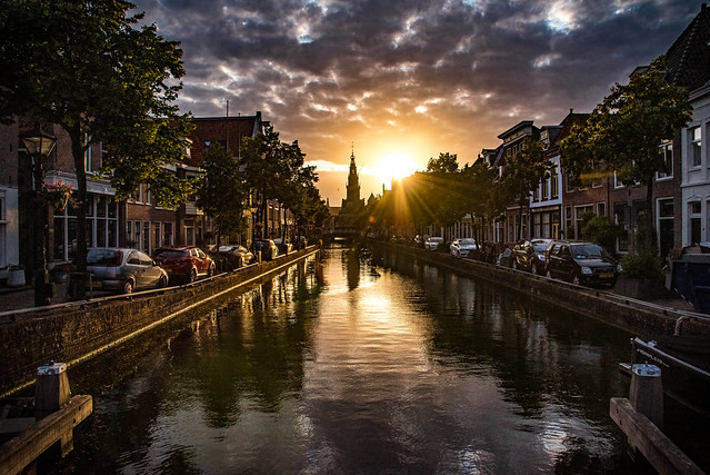 Sun goes down in Alkmaar