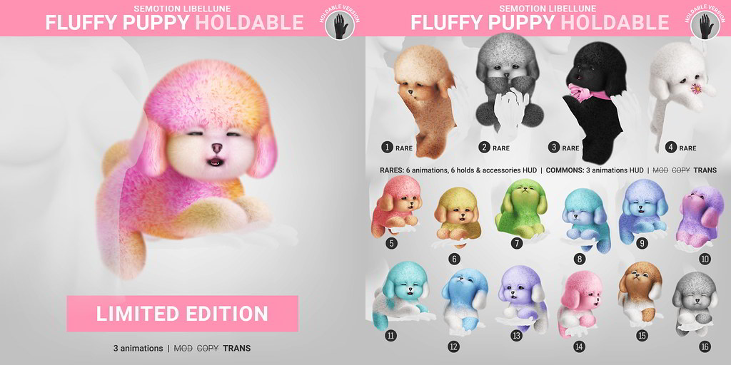 SEmotion Libellune Fluffy Puppy Holdable