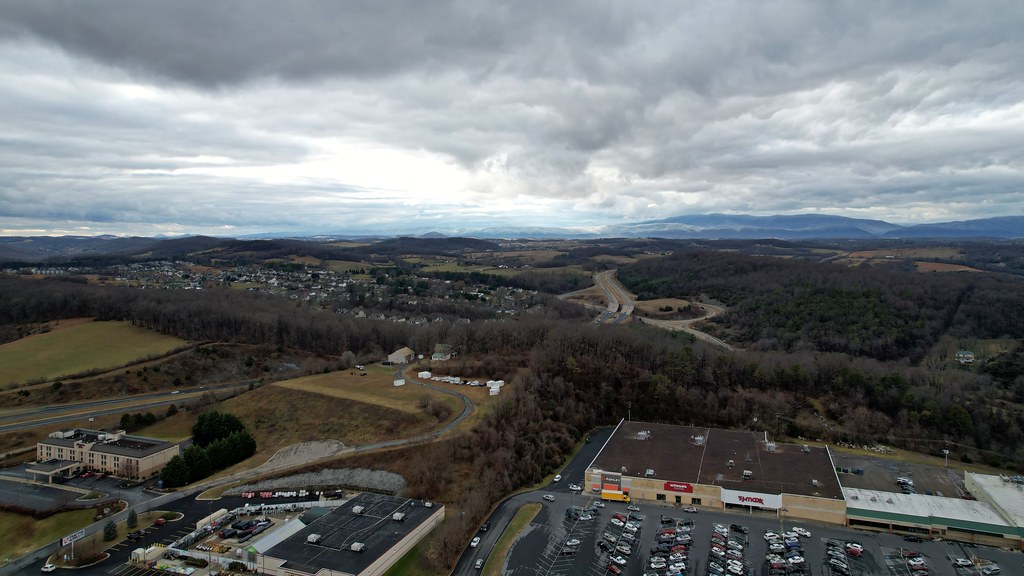 View west from Staunton Mall