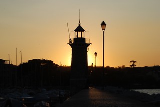 Sunset behind the Desenzano lighthouse