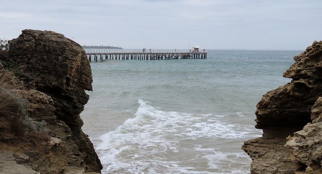 The Pier jutting into The Rip at Point Lonsdale