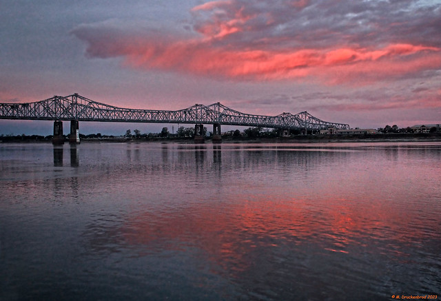 The John R Junkin Drive Bridge at Sunrise, Natchez Mississippi