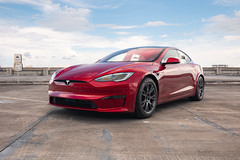 Tesla Model S Plaid Ultra Red Full PPF + Ceramic Coating+++